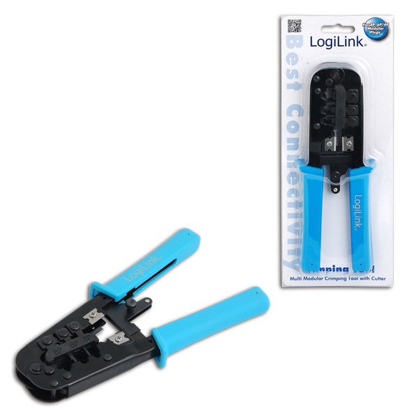 EAN 4052792012347 - LogiLink 8P8C pelacable Negro, Azul imagen 2