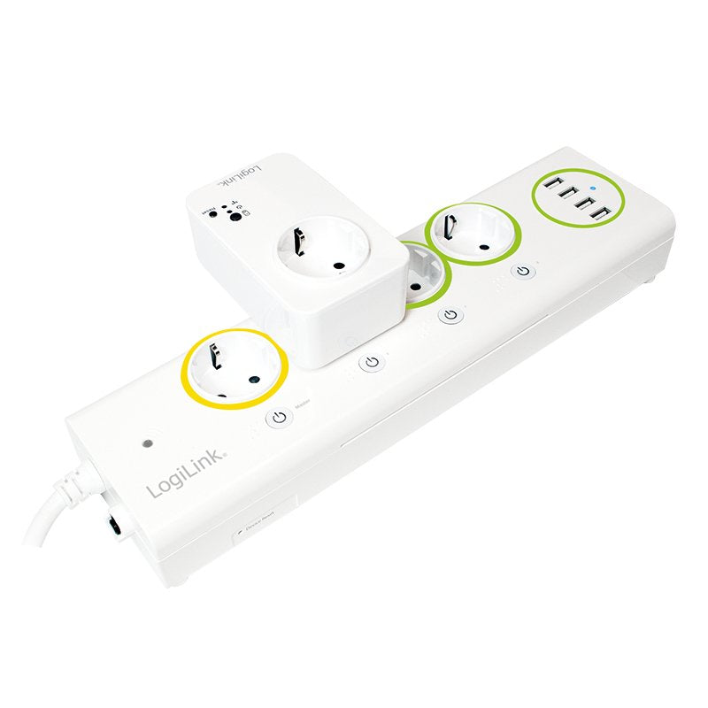 Logilink Pa0130 Base Múltiple 1,5 M 4 Salidas Ac Interior Blanco