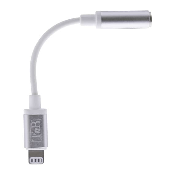 Cable Lightning T Nb Vers Jack Audio 3,5mm M/F 15cm (Plateado)