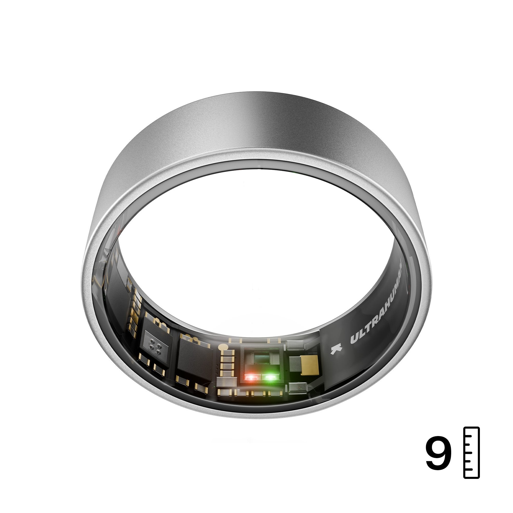 Anillo Ultrahuman Air - Anillo Inteligente Para Mujeres Y Hombres - Portátil Para Seguimiento Del Sueño Y La Actividad Física - Frecuencia Cardíaca - Anillo Inteligente De Titanio Natural Talla 9