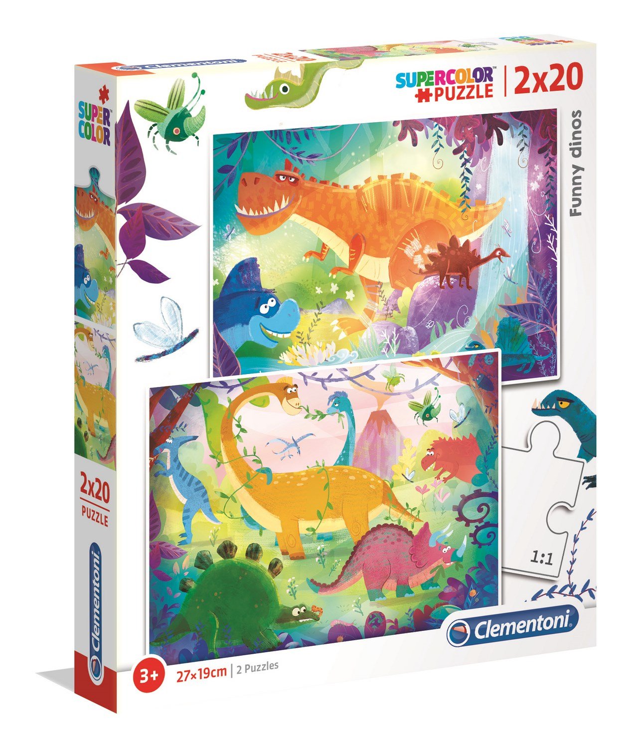 Puzzle Dinosaurios 2x20pzs