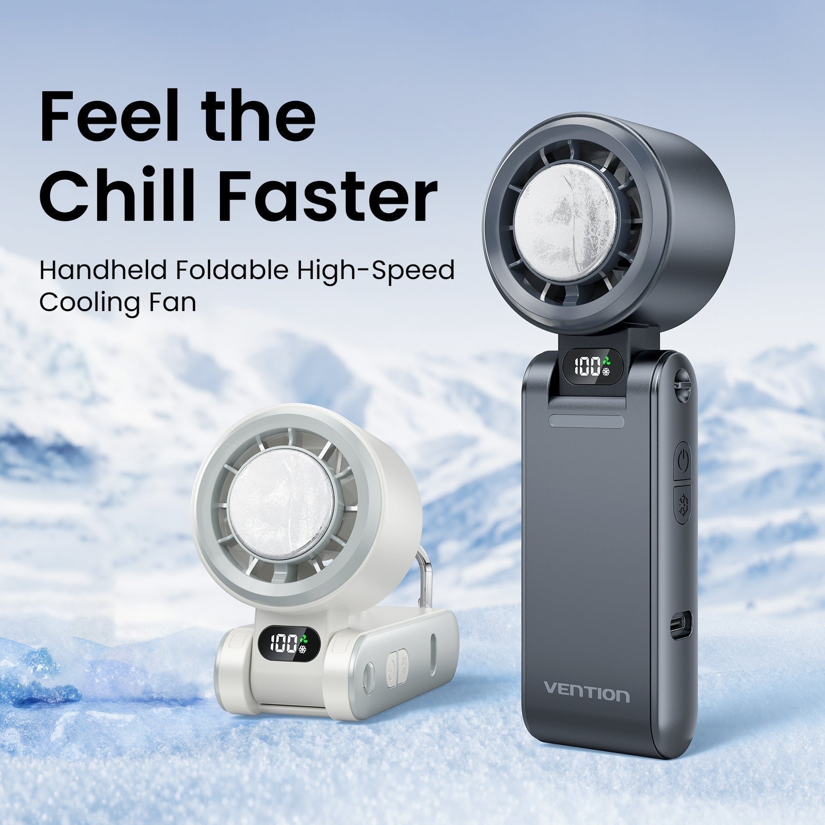 Ventilador De Mano Vention Pbch0 100 Velocidades