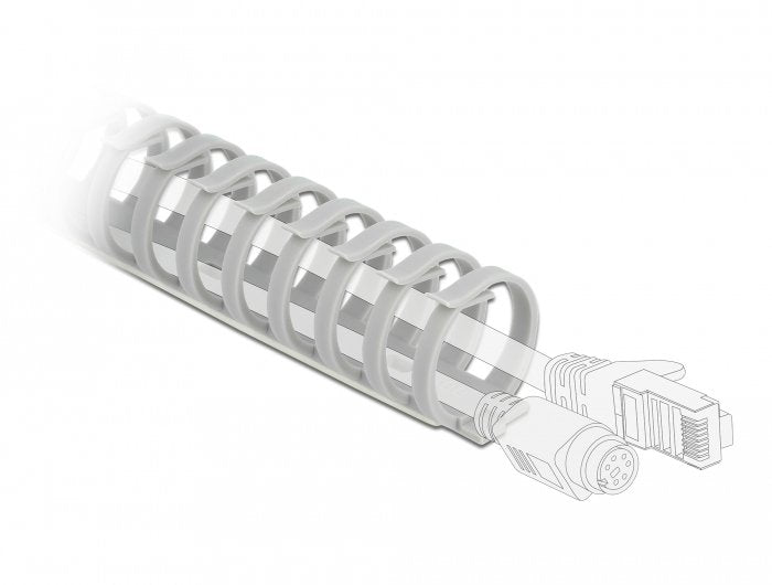 Delock 19226 Conducto De Cable Flexible Autoadhesivo 35 X 30 Mm - Longitud 50 Cm Gris