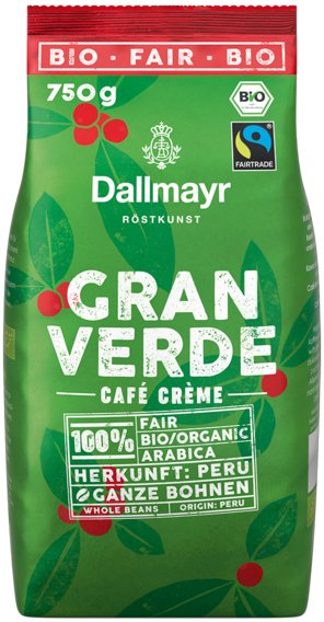 Dallmayr Crema D'Oro Organic Bio-Café En Grano, Arabicabohnen 750 G