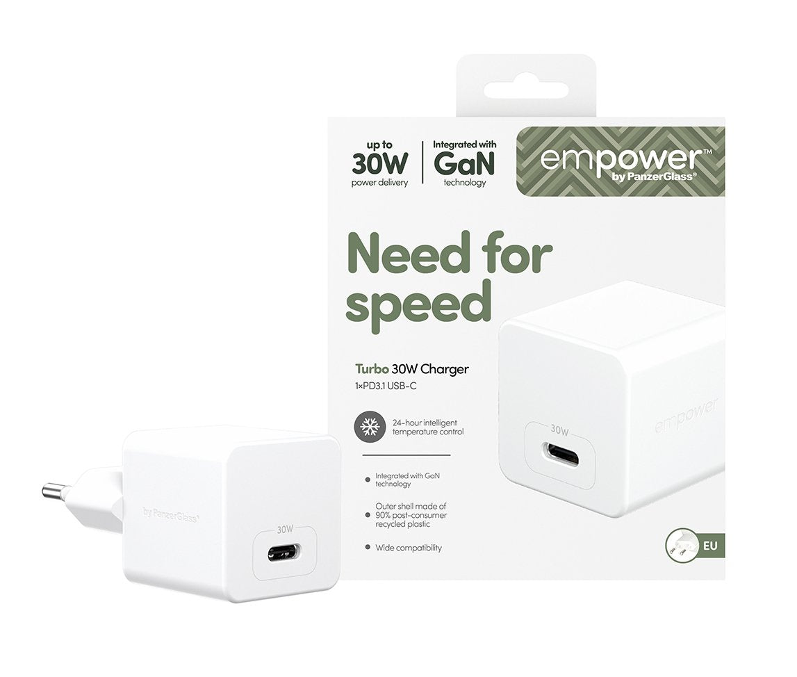 EAN 5715685027536 - PanzerGlass empower™ by ® Turbo 30W Charger Single USB-C | EU Plug | Silver White Smartphone Blanco Corri imagen 2