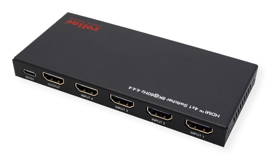 Roline 8k Hdmi Switch, 4-Fach, Mit Ir-Fernbedienung