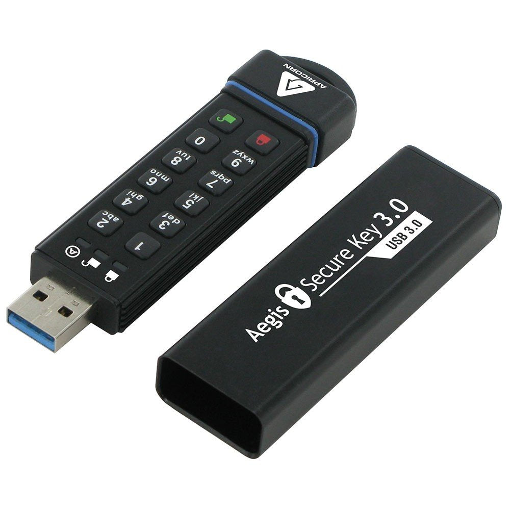 EAN 0708326914086 - Apricorn Aegis Secure Key 3.0 unidad flash USB 30 GB USB tipo A 3.2 Gen 1 (3.1 Gen 1) Negro imagen 5