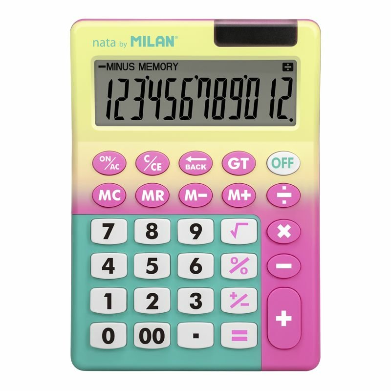 Milan Calculadora 12 Dígitos Sunset -Caja Expositora-