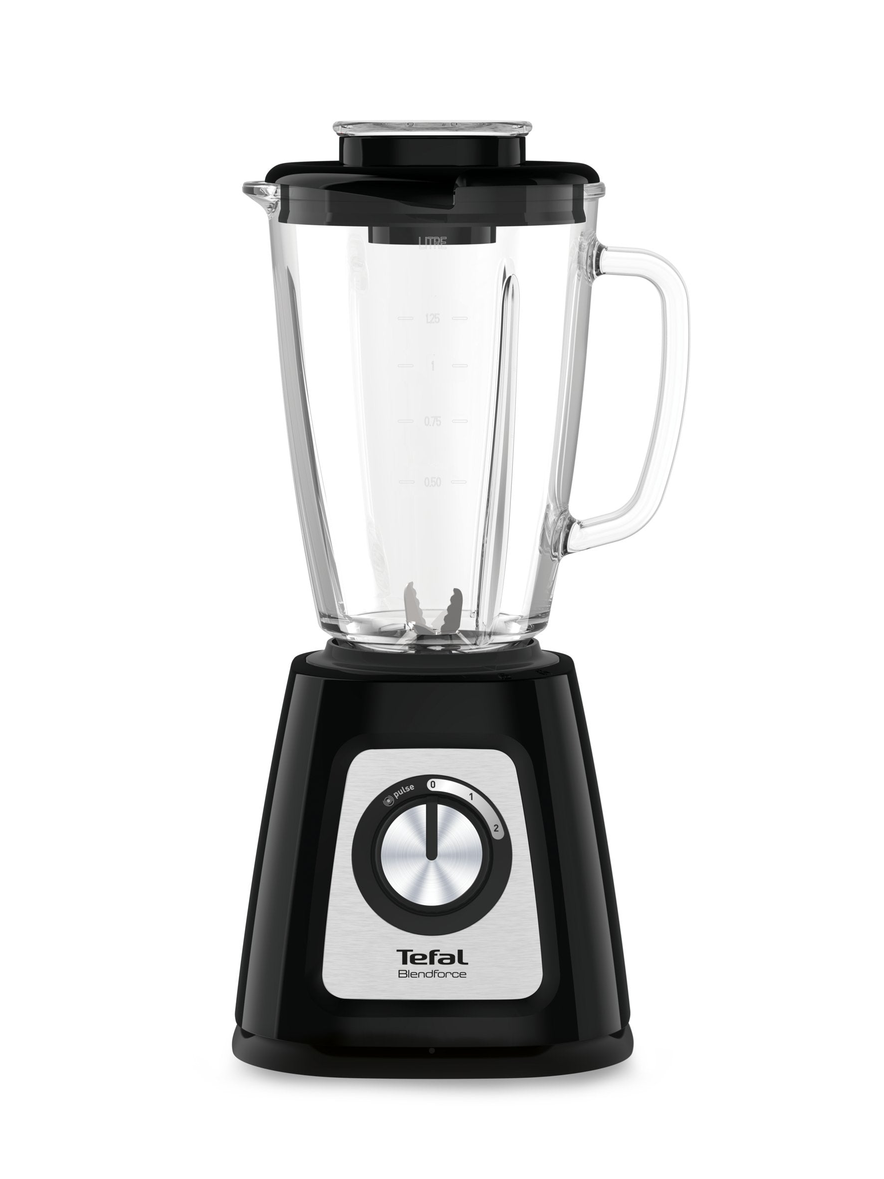Tefal Blendforce Ii Bl4358 Licuadora 1,25 L Batidora De Vaso Negro, Acero Pulido 800 W