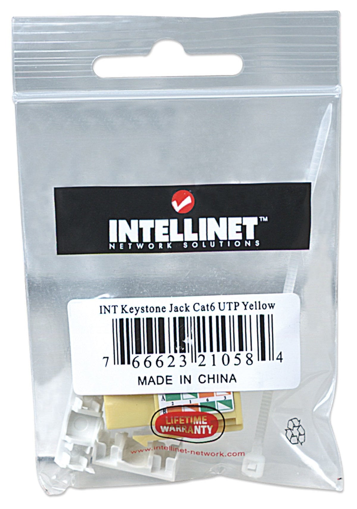 Intellinet 210584 Módulo Keystone C6 Utp Amarillo