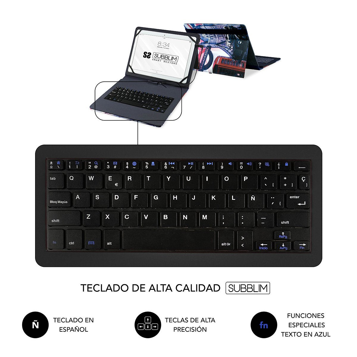 EAN 8436586741051 - SUBBLIM SUB-KT1-USB050 teclado para móvil QWERTY Español MicroUSB imagen 4