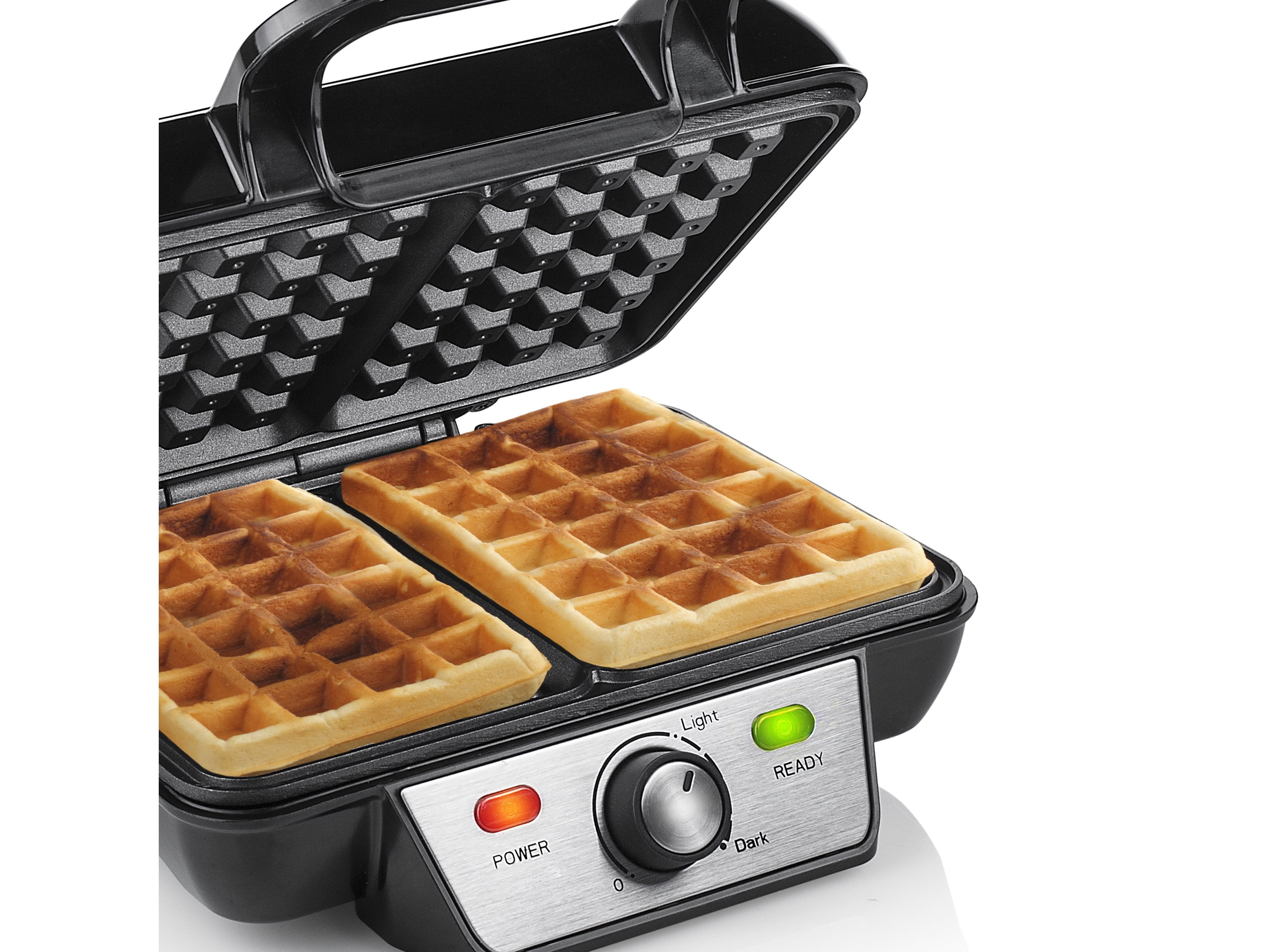Gofrera Tristar Wf-2195, Gofres Belgas, Potencia 1000 W, Número De Gofres - 2, Acero Inoxidable Negro
