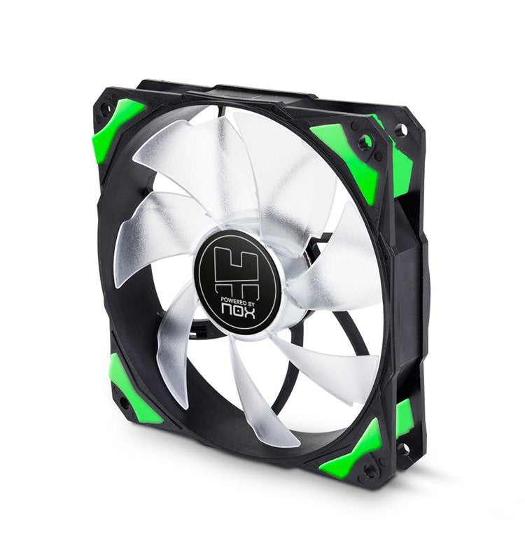 Nox Ventilador Caja Hummer Hfan Led Verde 12x12
