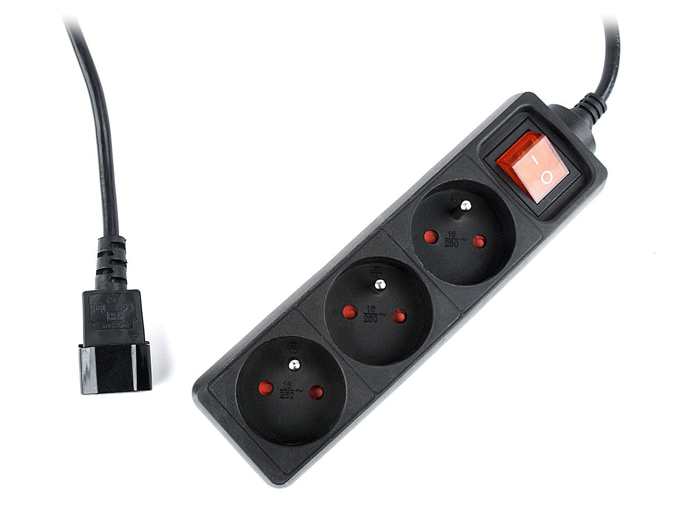 Gembird Energenie Regleta Eg-Psu3f-01 3 X Tipo E 10 A 0,60m Negro