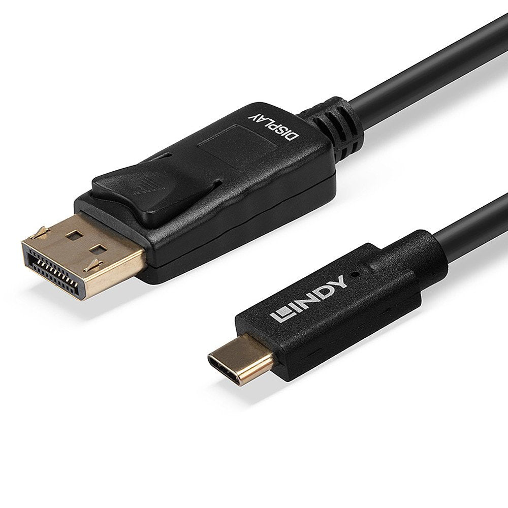 Cable Lindy 43307 Adaptador De  De Vídeo 10 M Usb Tipo C Displayport Negro Negro, 10 M, Usb Tipo C, Displayport, Macho, Macho, Derecho