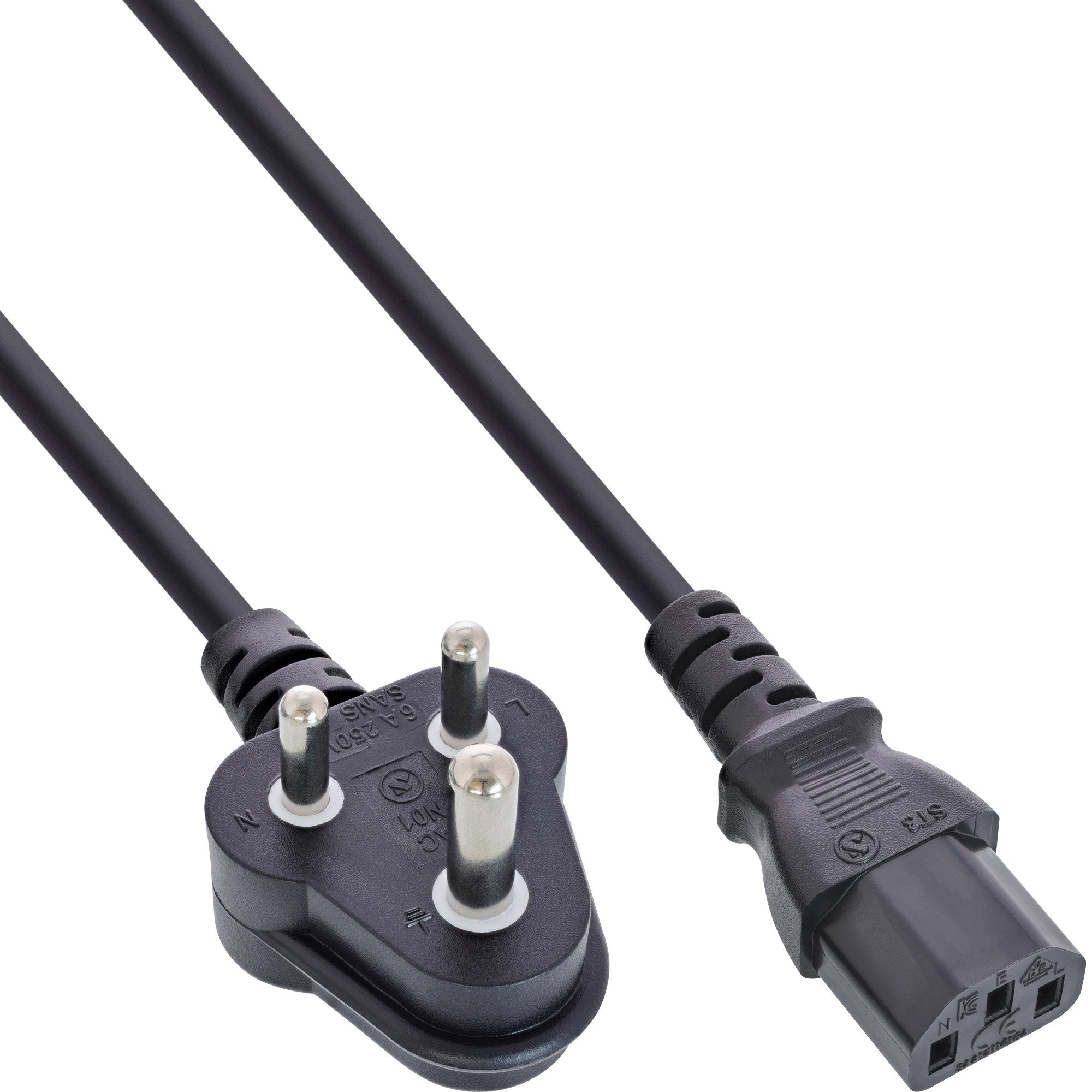 Inline® Power Cable Type D South Africa 5a / Iec Macho 1.8m