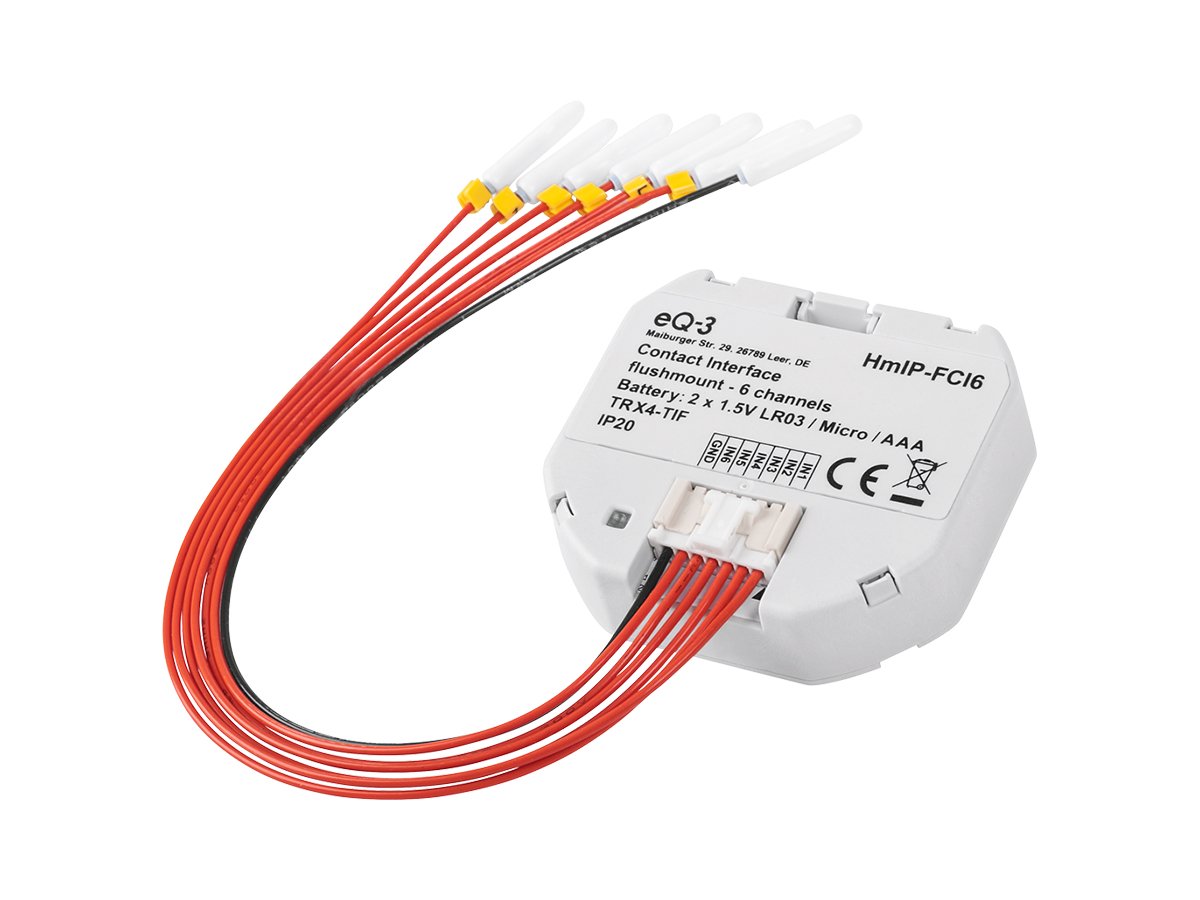 Interfaz De Contacto Ip Homematic Empotrada  6 Vías Hmip-Fci6, Relé Blanco 153501a0