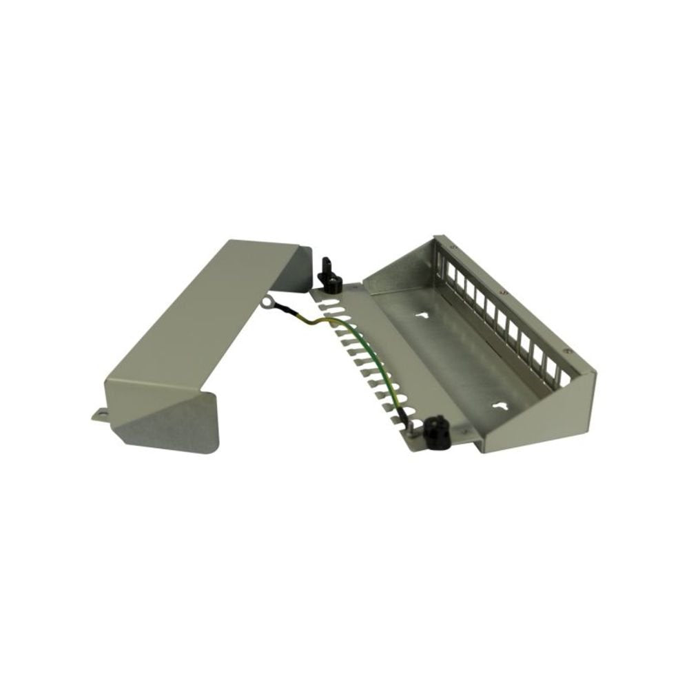 Keymone,Modulträger, Patchpanel Para 12x Tp-Modul, Aufputz, Metall, Lichtgris, Synergy 21,