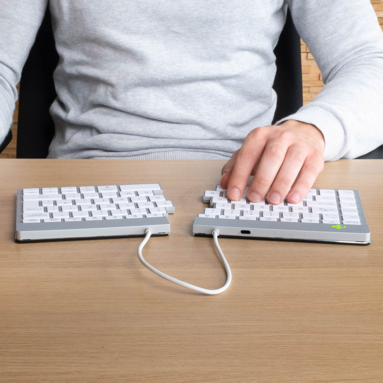 Teclado Alemán R-Go Diseño Split Break De Bluetooth Blanco