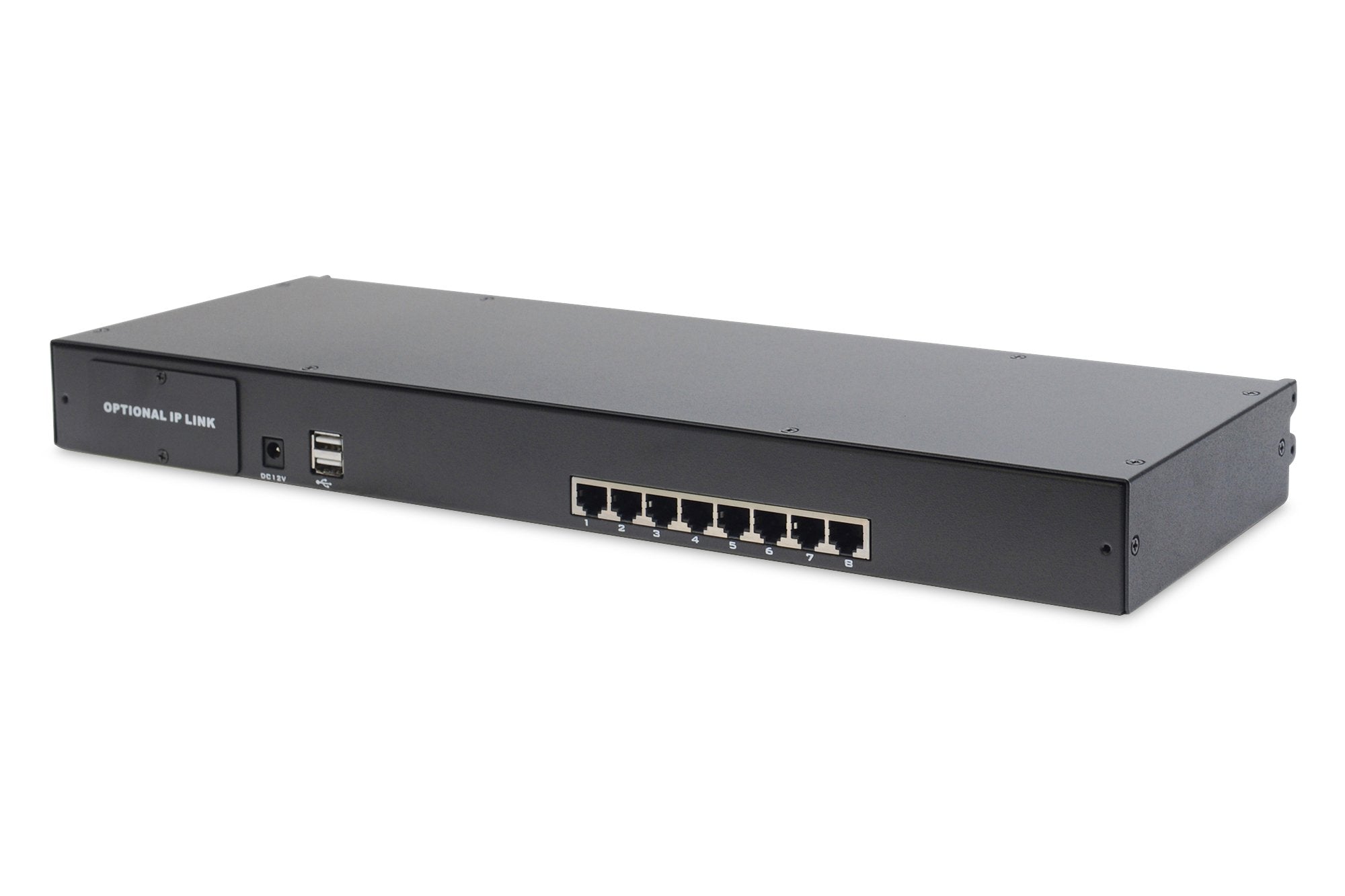 Digitus Consola Modular Con Tft De 19" (48,3 Cm), Kvm Cat.5 De 8 Puertos Y Panel Táctil, Teclado Alemán, Switch Kvm 3 Cm), Kvm Cat.5 De 8 Puertos Y Panel Táctil, Teclado Alemán, 48,3 Cm (19"), 1366 X 768 Pixeles, 1000:1, Tft, 16,78 Millones