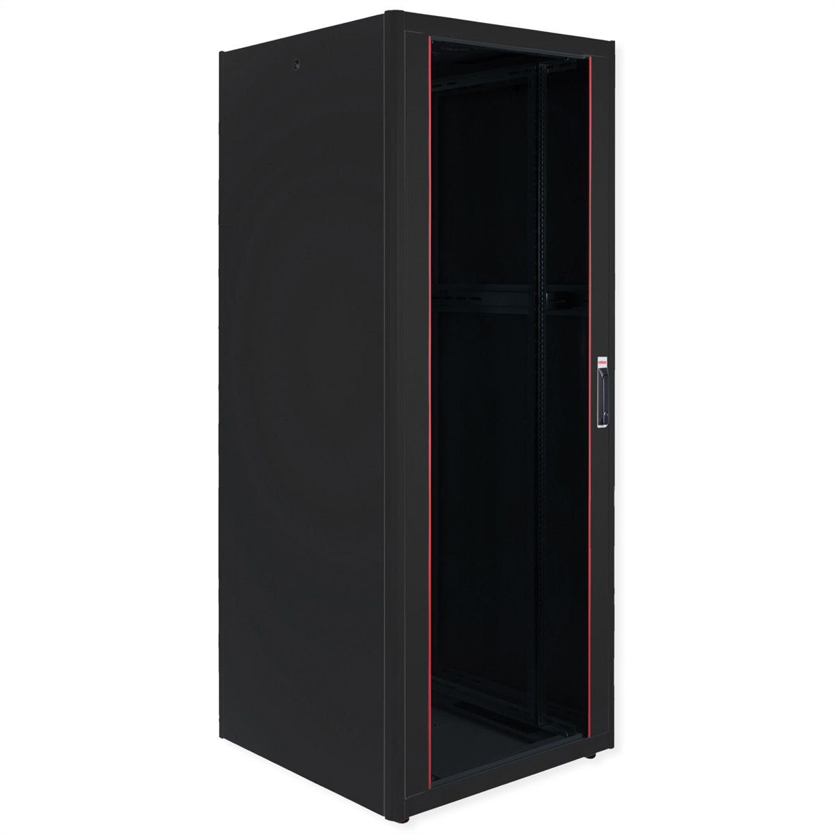 Roline 19-Zoll Netzwerkschrank Pro 42 He, 800x800 Bxt Glastr Schwarz