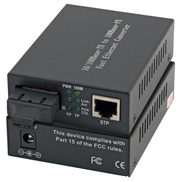 Efb Medienkonverter Fast Ethernet Rj45 Auf Singlemode Sc 100fx 10km Inklusive Netzteil