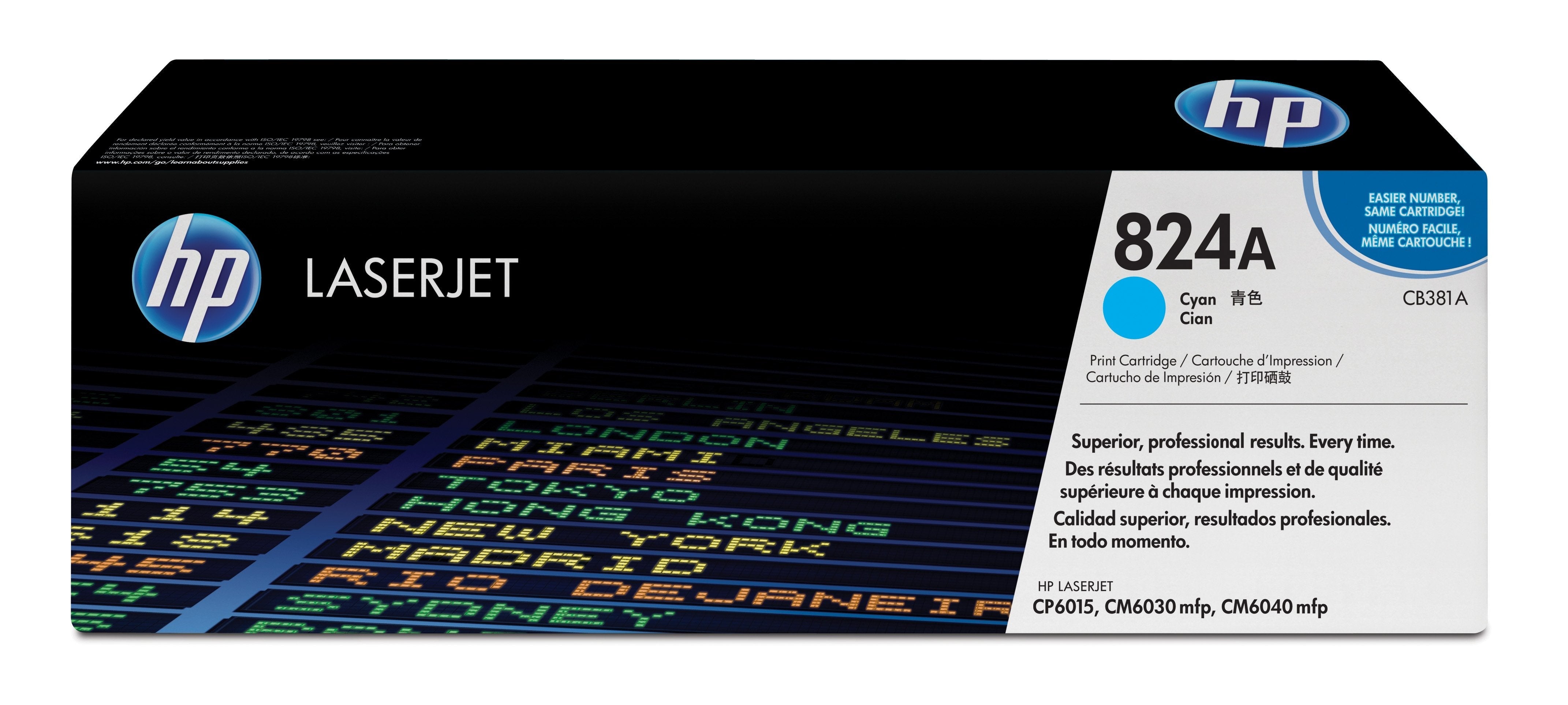 Toner Original Hp 824a Cyan Para Hp Color Laserjet Cp6015n / Cp6015dn / Cp6015xh / Cm6030 / Cm6030f / Cm6040 / Cm6040f