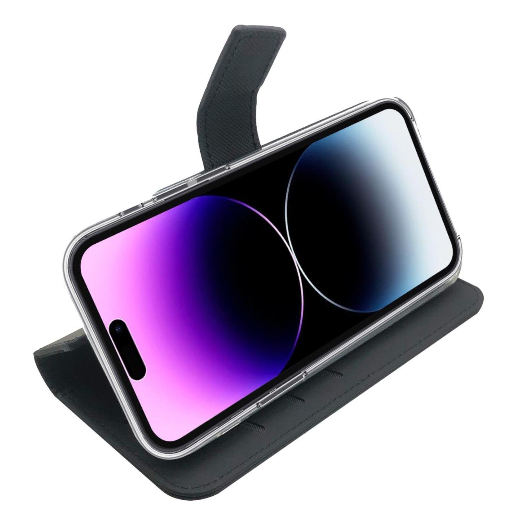 Case Celly Iphone 14 Pro Max Wallet Case Black Wally1027