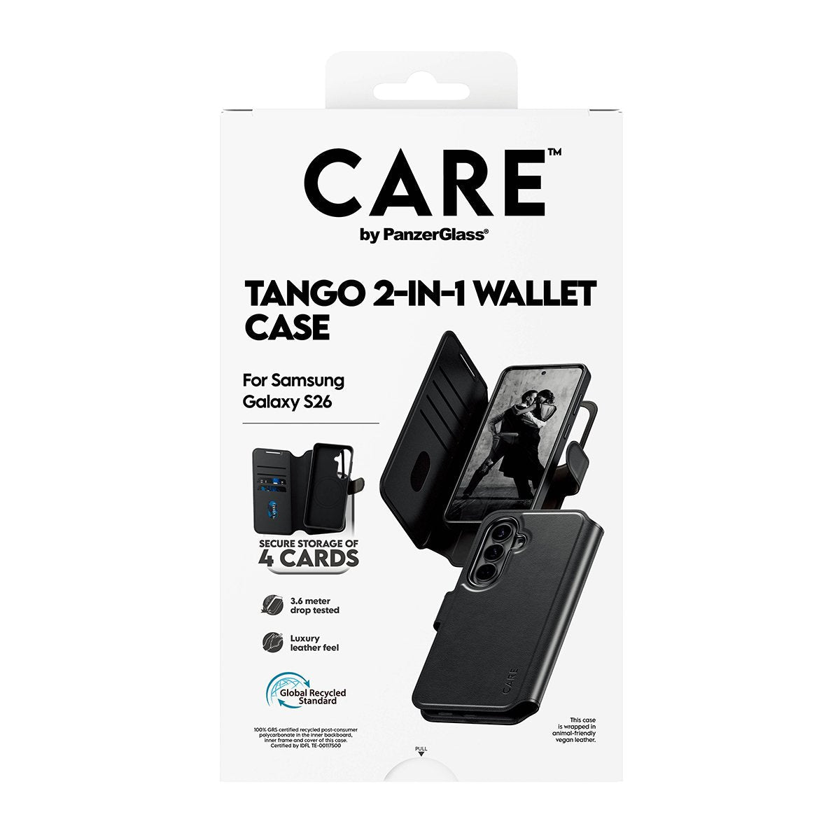 Panzerglass Care By ® Case Tango 2-In-1 Wallet M. Qi Samsung Galaxy S26, Cover, Samsung, Samsung - Galaxy S26, Transparent