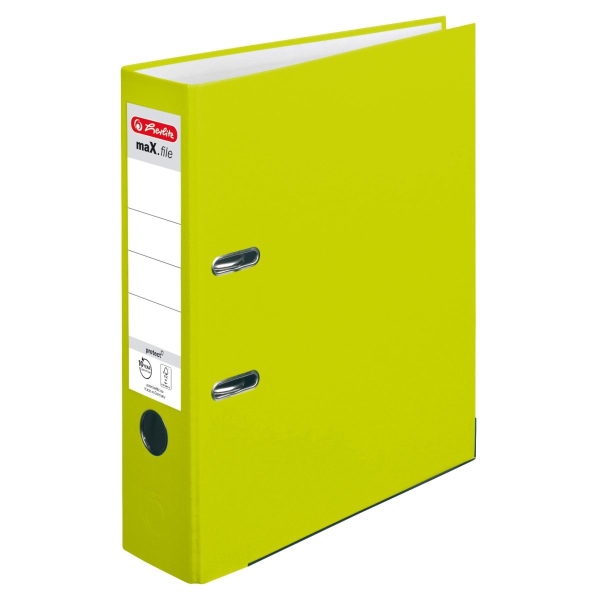 Herlitz Archivador Anchura Del Lomo 8 Cm Din A4 Plástico Neon Verde