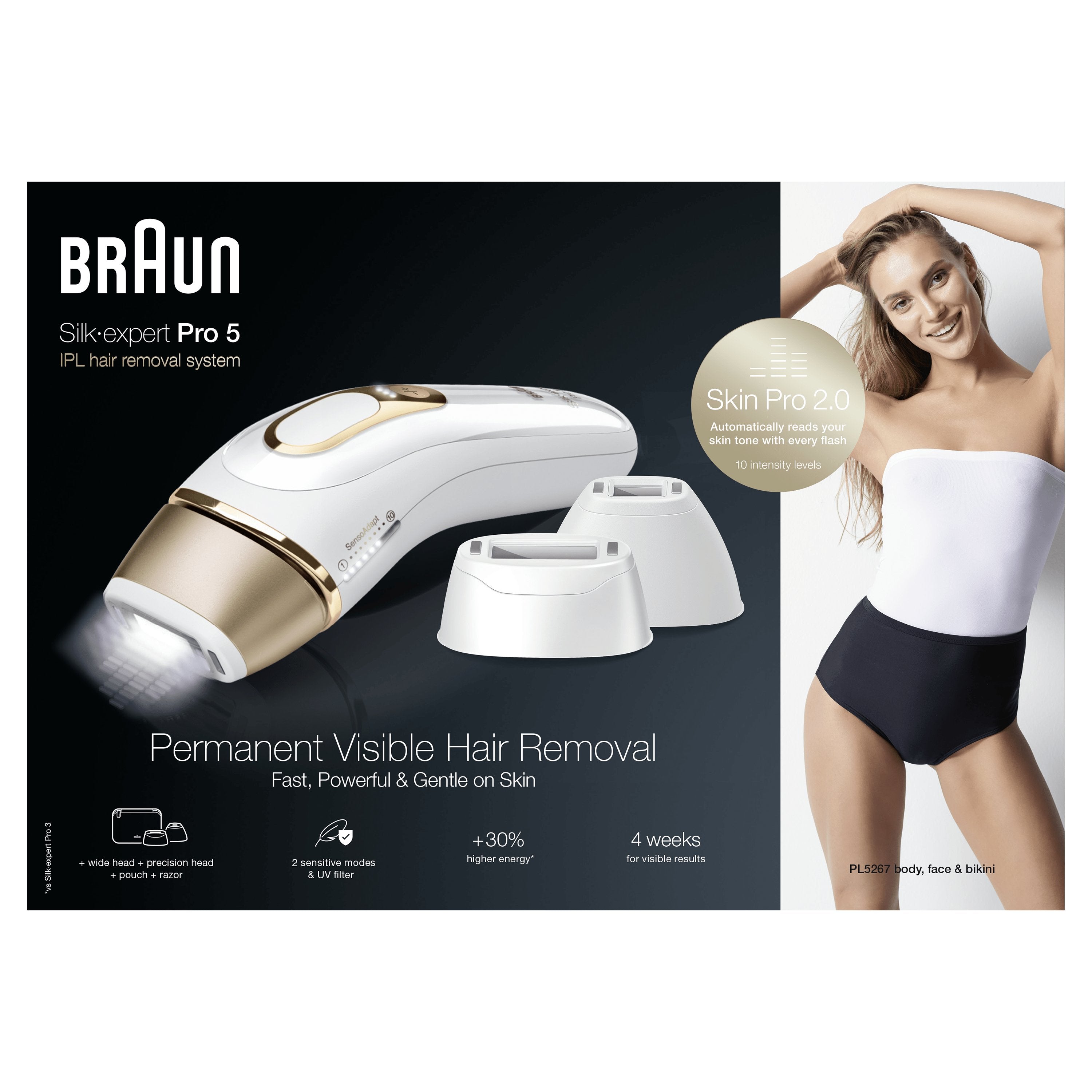 EAN 4210201423423 - Braun Silk-expert Pro Silk·expert Pro 5 PL5267 Luz pulsada intensa (IPL) Oro, Blanco imagen 4