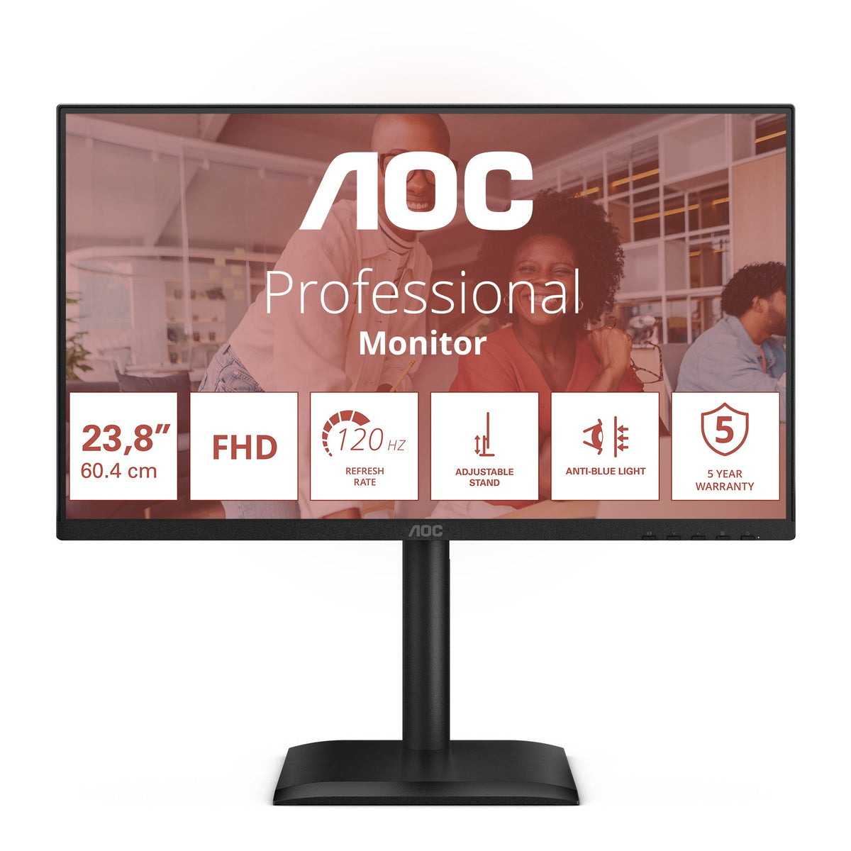 EAN 4038986142779 - AOC 24E4U pantalla para PC 60,5 cm (23.8") 1920 x 1080 Pixeles Full HD LED Negro imagen 2