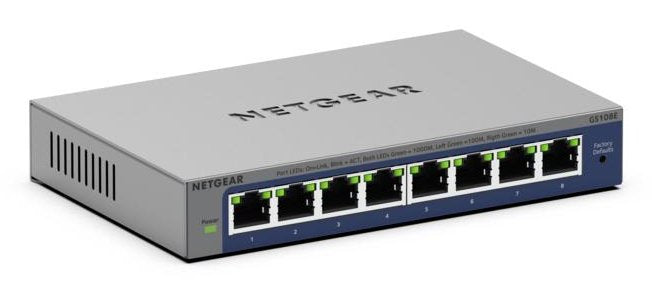 EAN 0606449169959 - NETGEAR GS108Ev4 No administrado L2/L3 Gigabit Ethernet (10/100/1000) Gris imagen 2