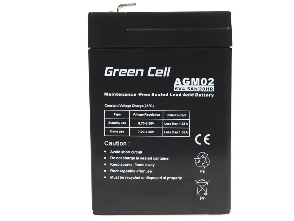 Green Cell Battery Agm 6v4.5ah