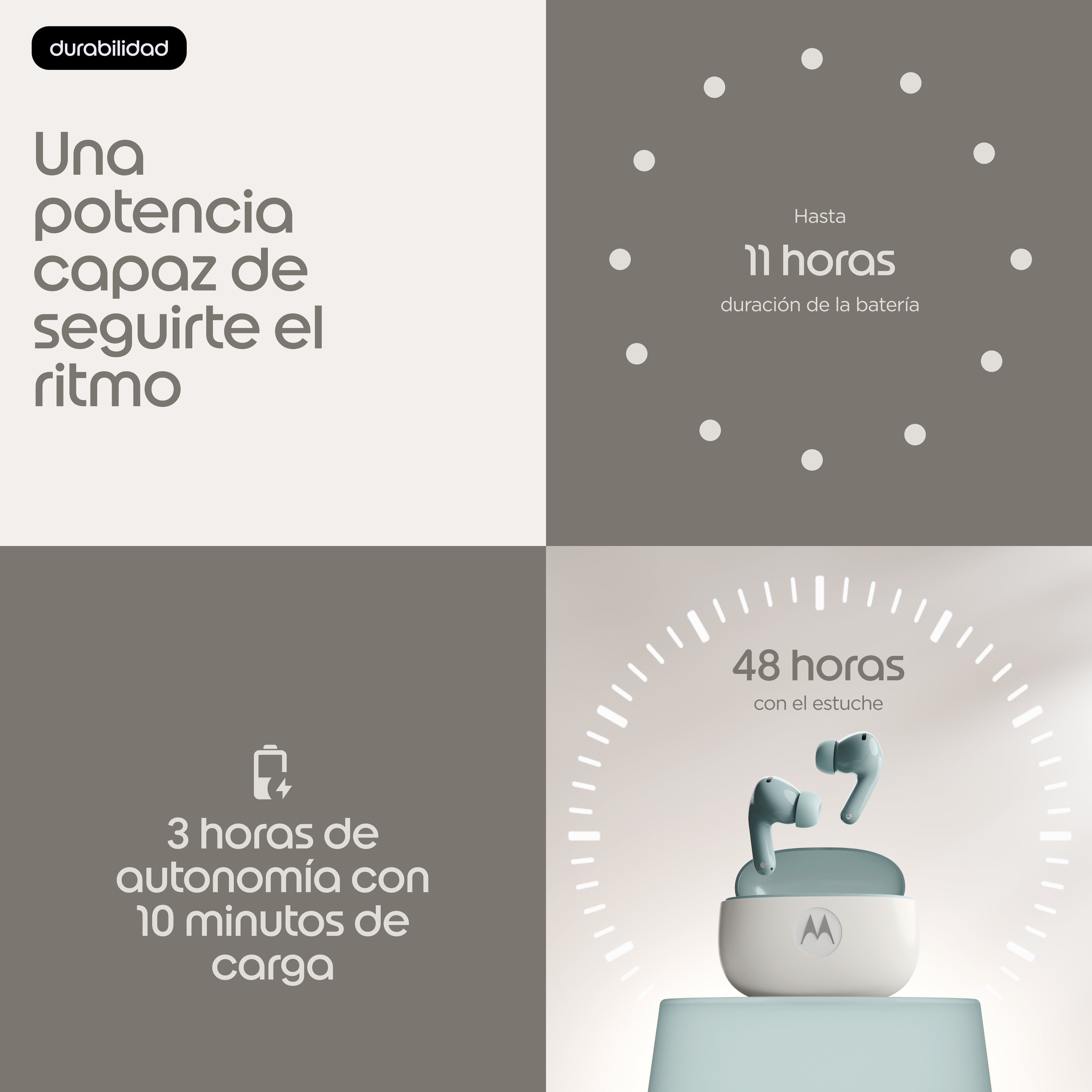 Auriculares Moto Buds 2 Gray Mist