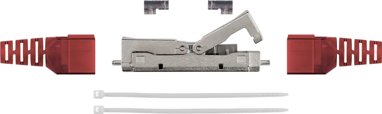 Goobay Adaptador De Red Rj45 Cat 6 [1x Lsa - 1x Lsa] Gris, Rojo