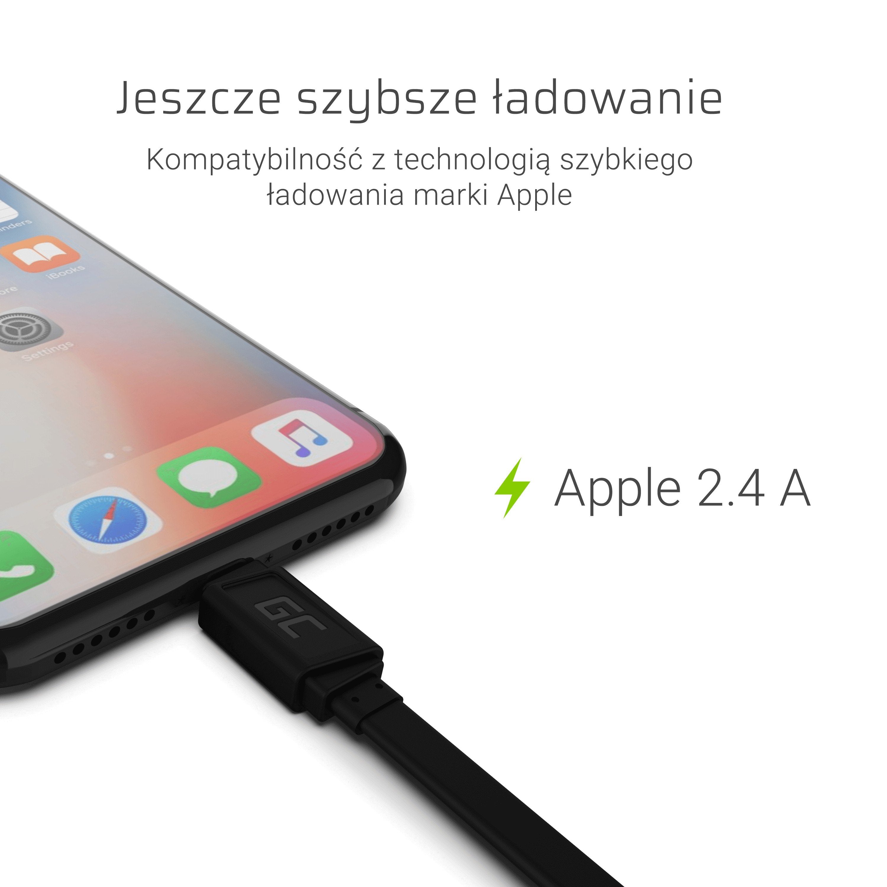 Cable Datos Iphone 5/6/7 0.25m Greencell Kabgc02