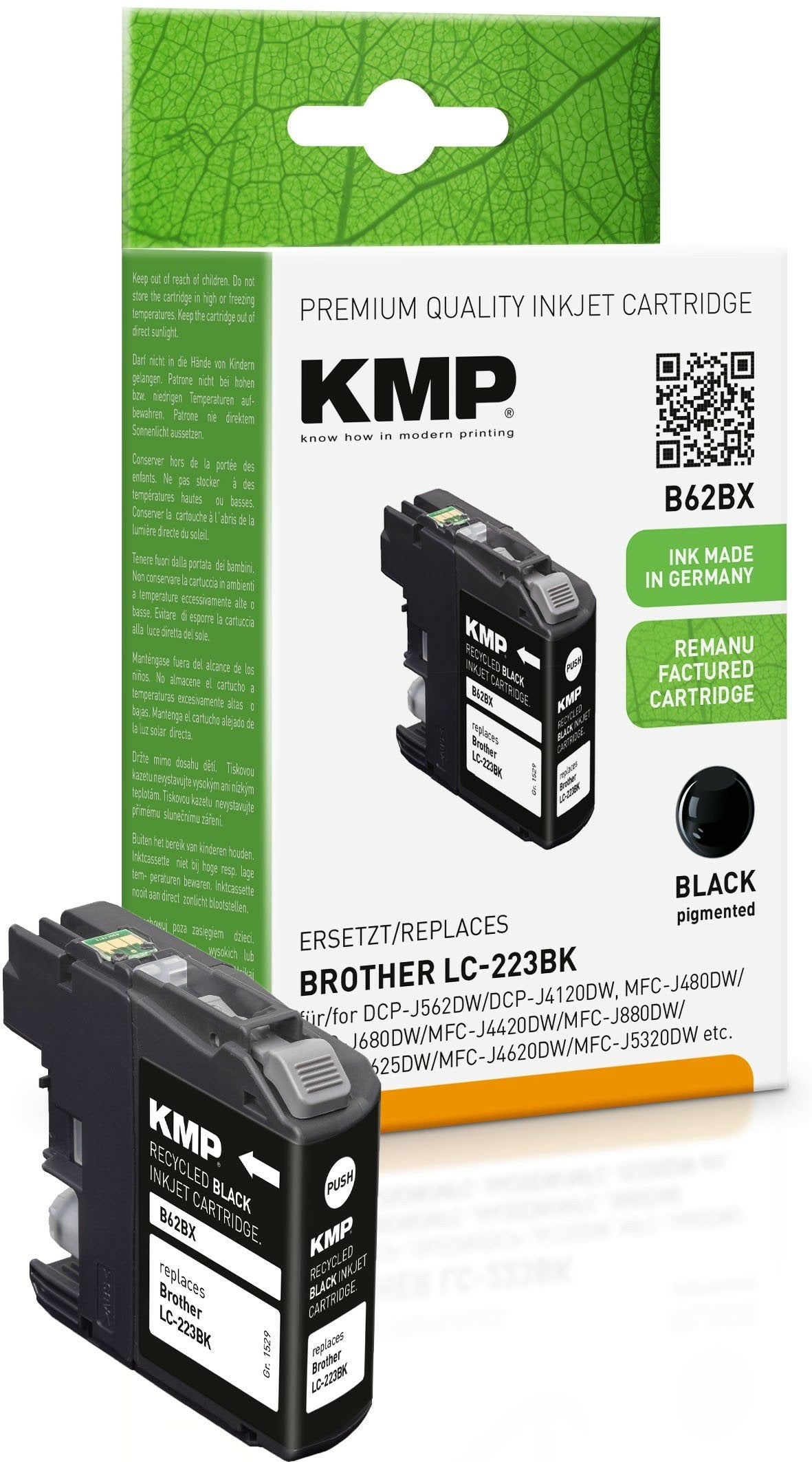 Tinta Kmp Brother Lc-223bk Negro 550 S. B62bx