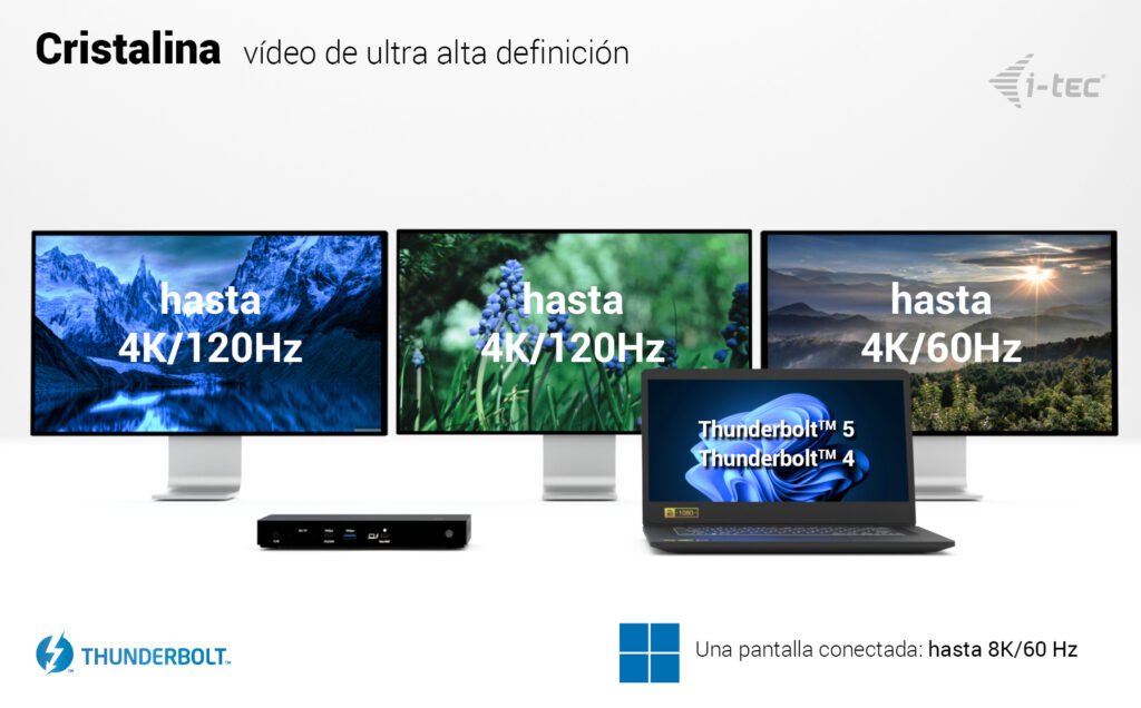 D I-Tec Thunderbolt4 3x Display