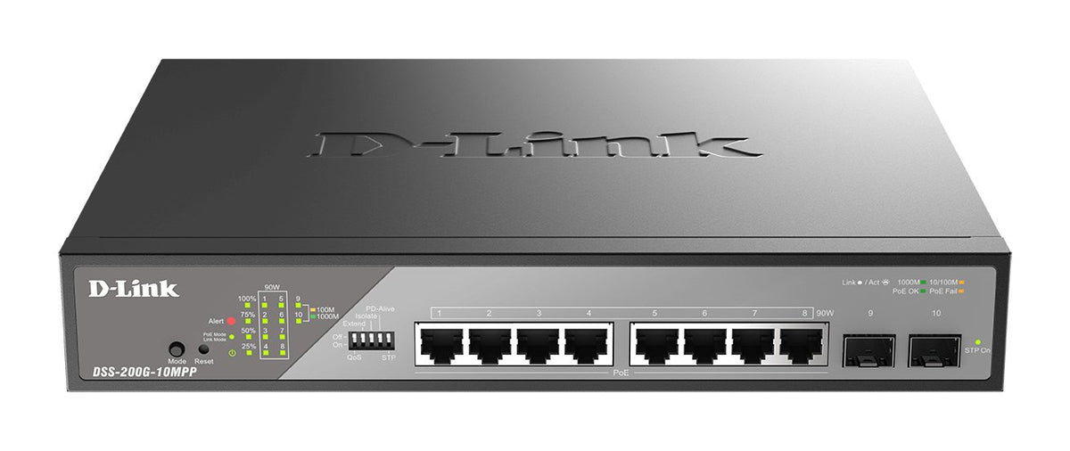 EAN 0790069468070 - D-Link DSS-200G-10MPP switch Gestionado L2 Gigabit Ethernet (10/100/1000) Energía sobre Ethernet (PoE) 1U imagen 1