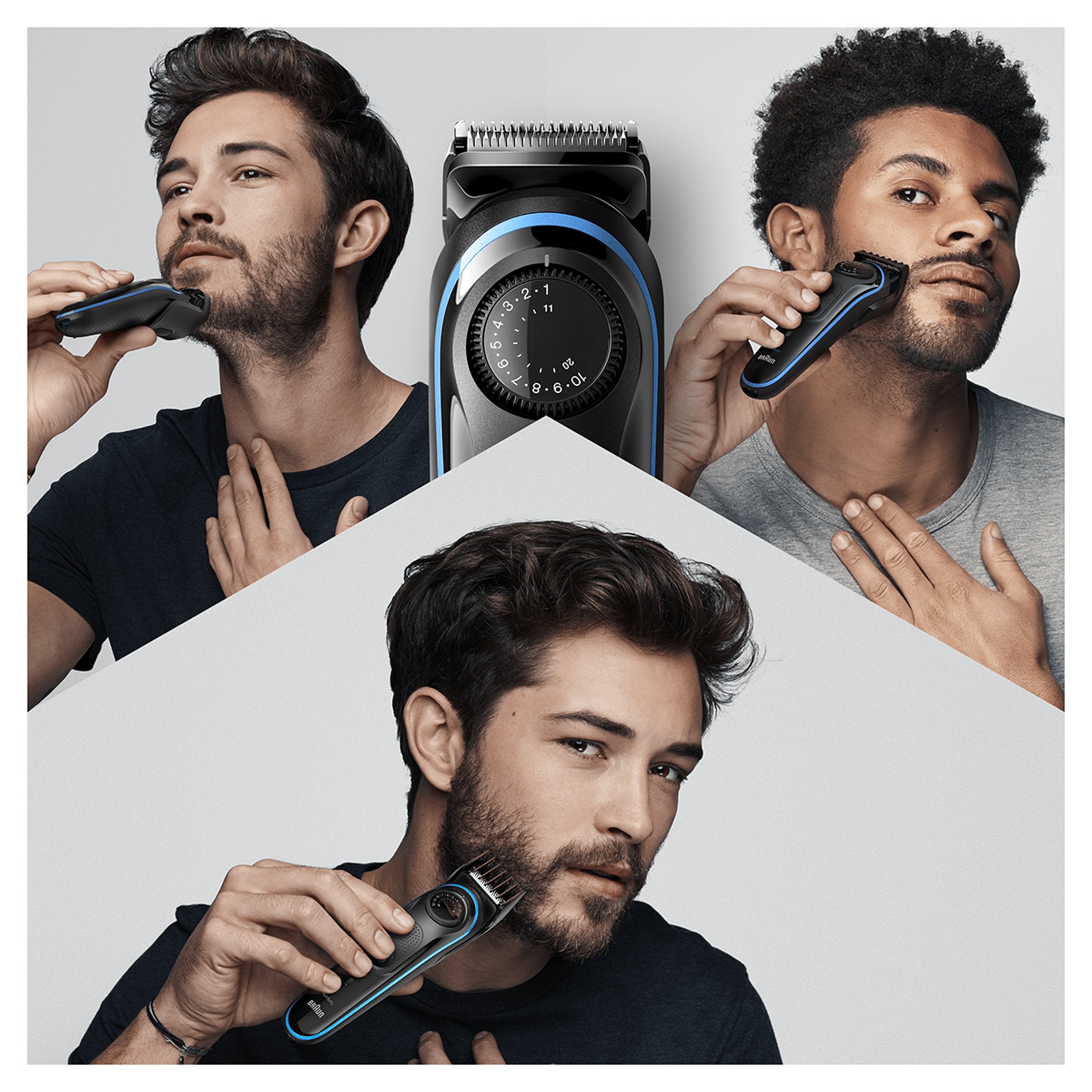 Barbero Cortapelos Braun Bt3240 + Gillete Fusion 39 Ajustes Barba Lavable Control Giratorio
