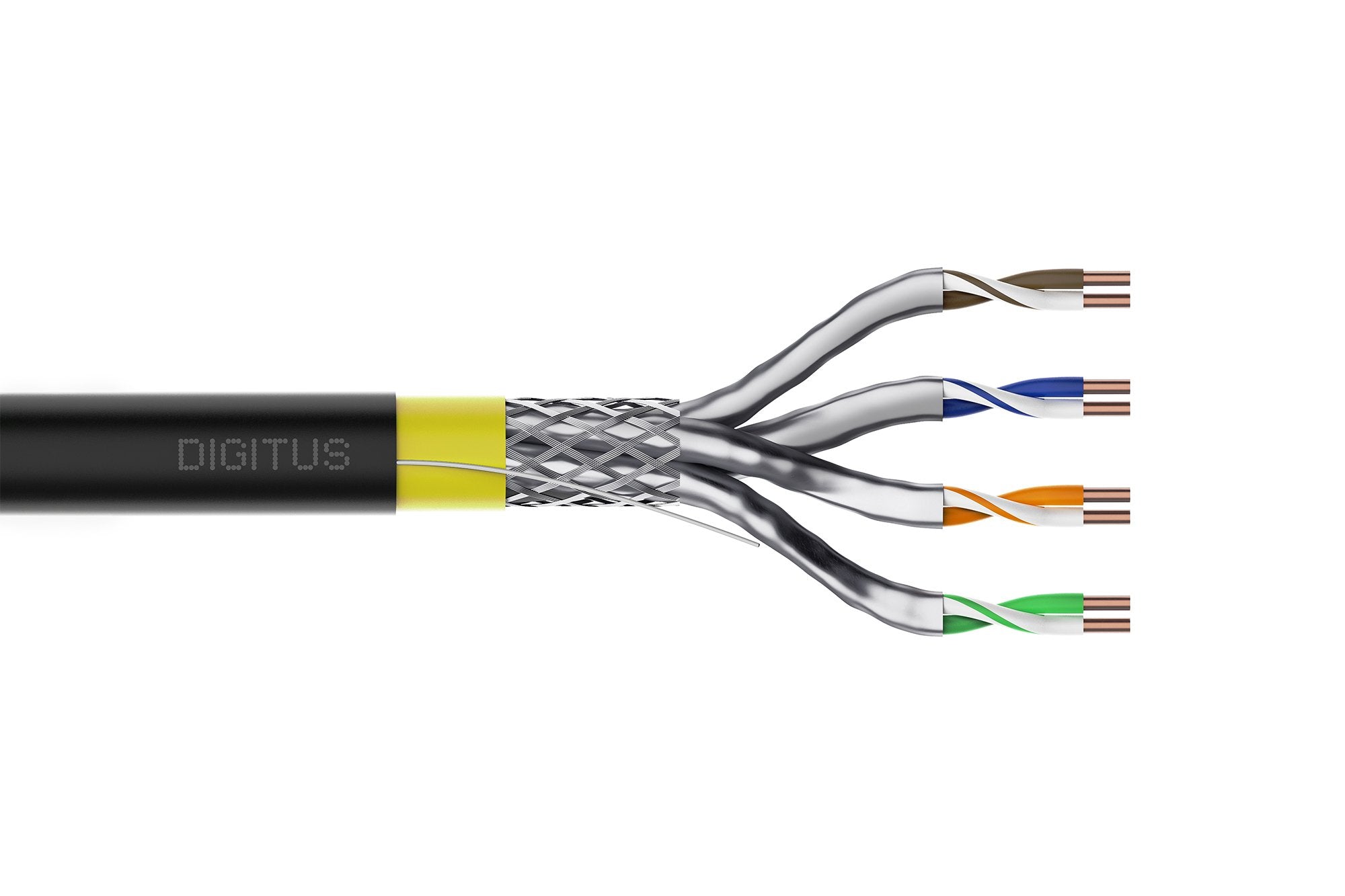 Digitus Cat 7a S/Ftp Cable De Datos - Cable Para Enterrar, 100 M Ring, Simplex, Pe