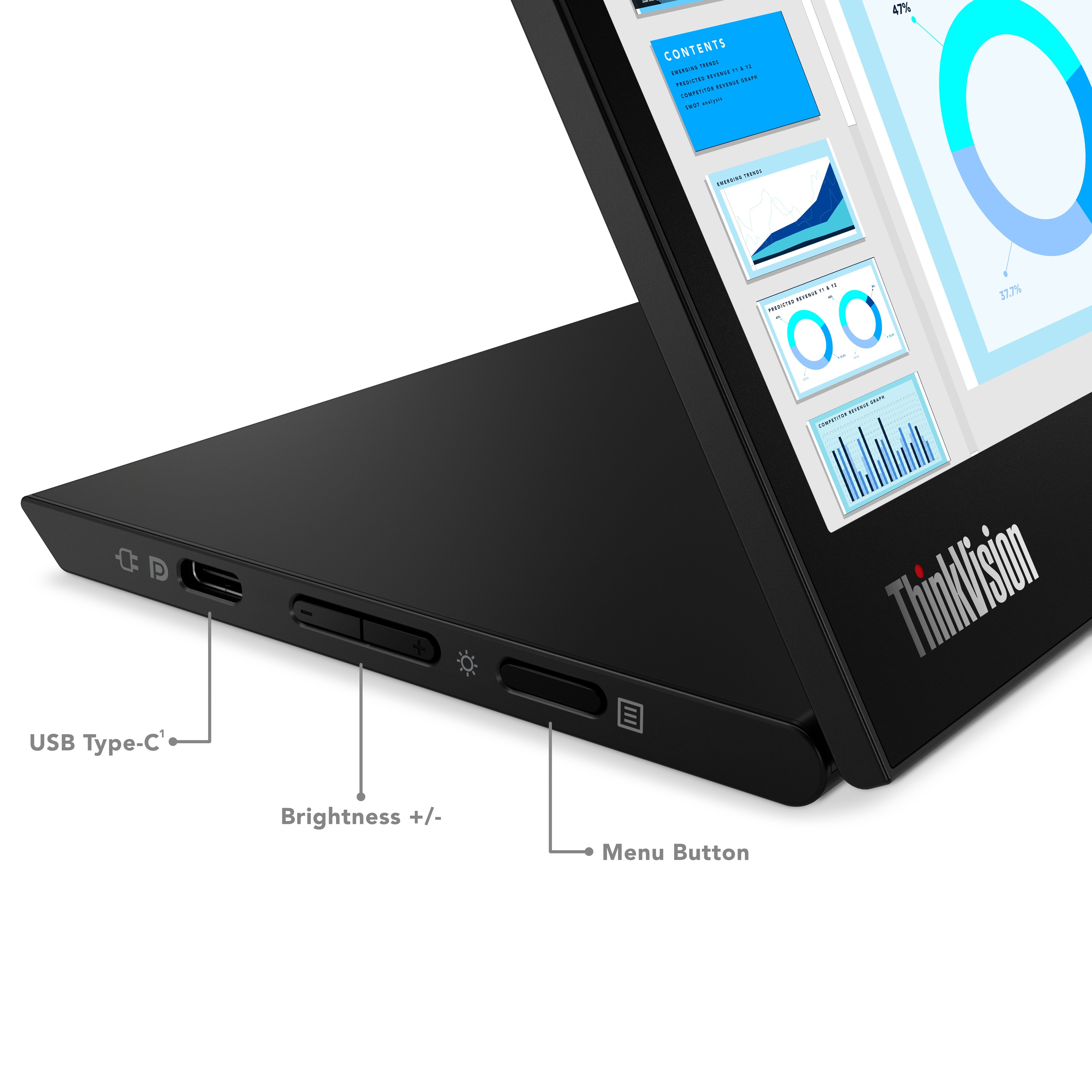EAN 0196380023057 - Lenovo ThinkVision M14d LED display 35,6 cm (14") 2240 x 1400 Pixeles 2.2K Negro imagen 10