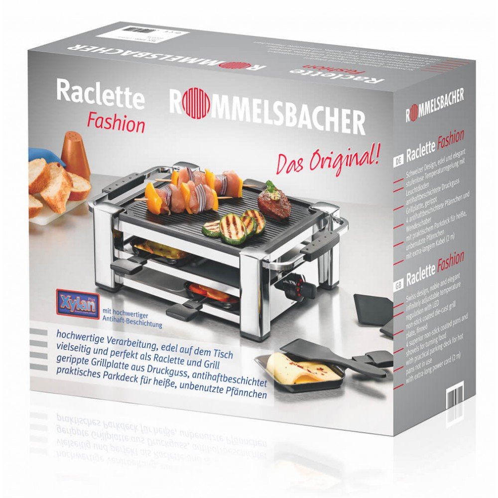 Rommelsbacher Gourmet Raclette Fashion Rcc 1000 Plata Rcc 1000