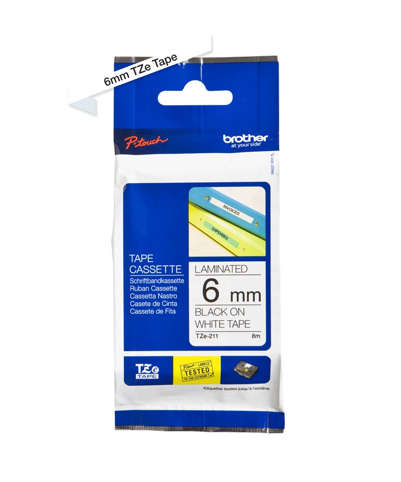 EAN 5706998333339 - Brother TZe-211 cinta para impresora de etiquetas Negro sobre blanco imagen 2