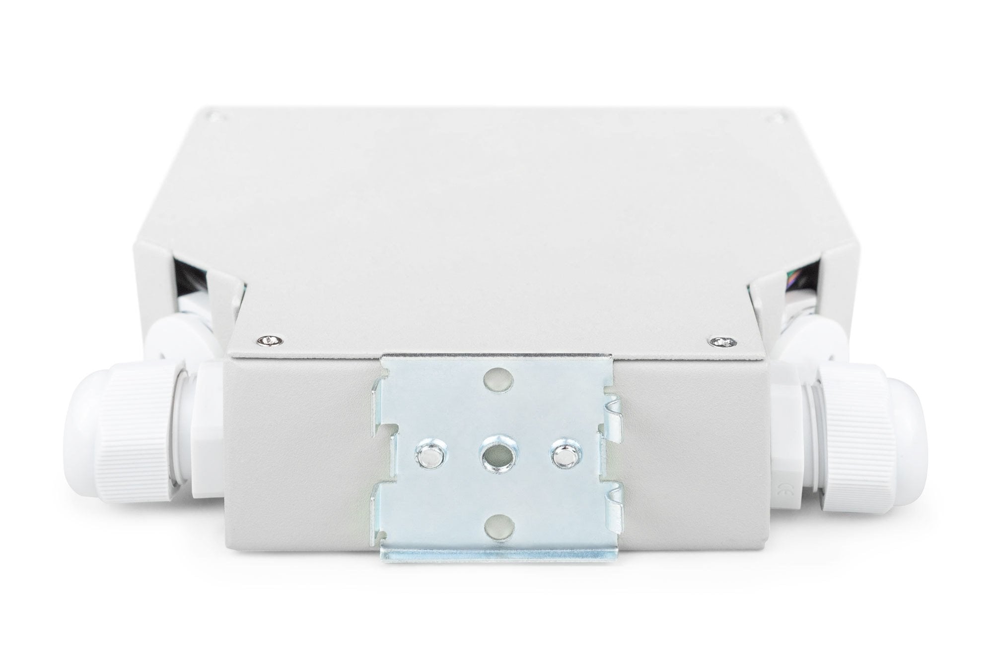 Caja De Fibra Óptica Para Carril Din, Os2, Equipada, Con Adaptador Sc Y Pigtail