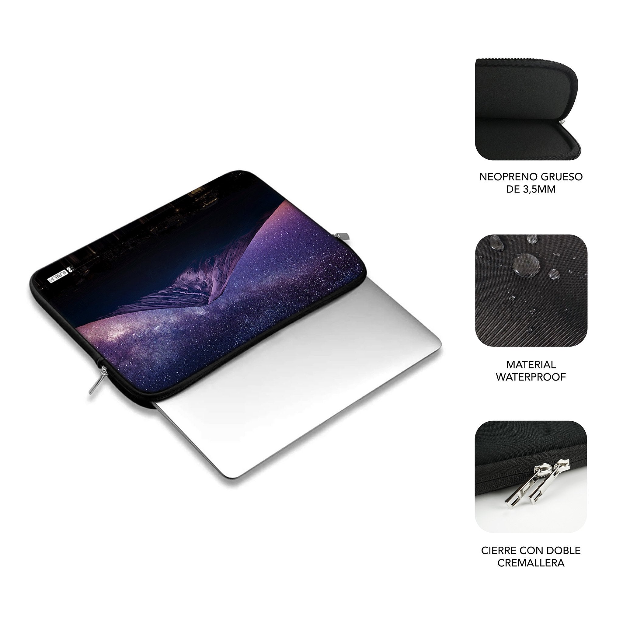 Funda Subblim Trendy Sleeve Neo Mountain Para Portátiles Hasta 15.6'