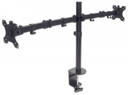 Soporte Para Monitor Y Tv Manhattan, Escritorio 2 Pantallas 10-27", Vesa 75x75 A 100x100mm, 8kg