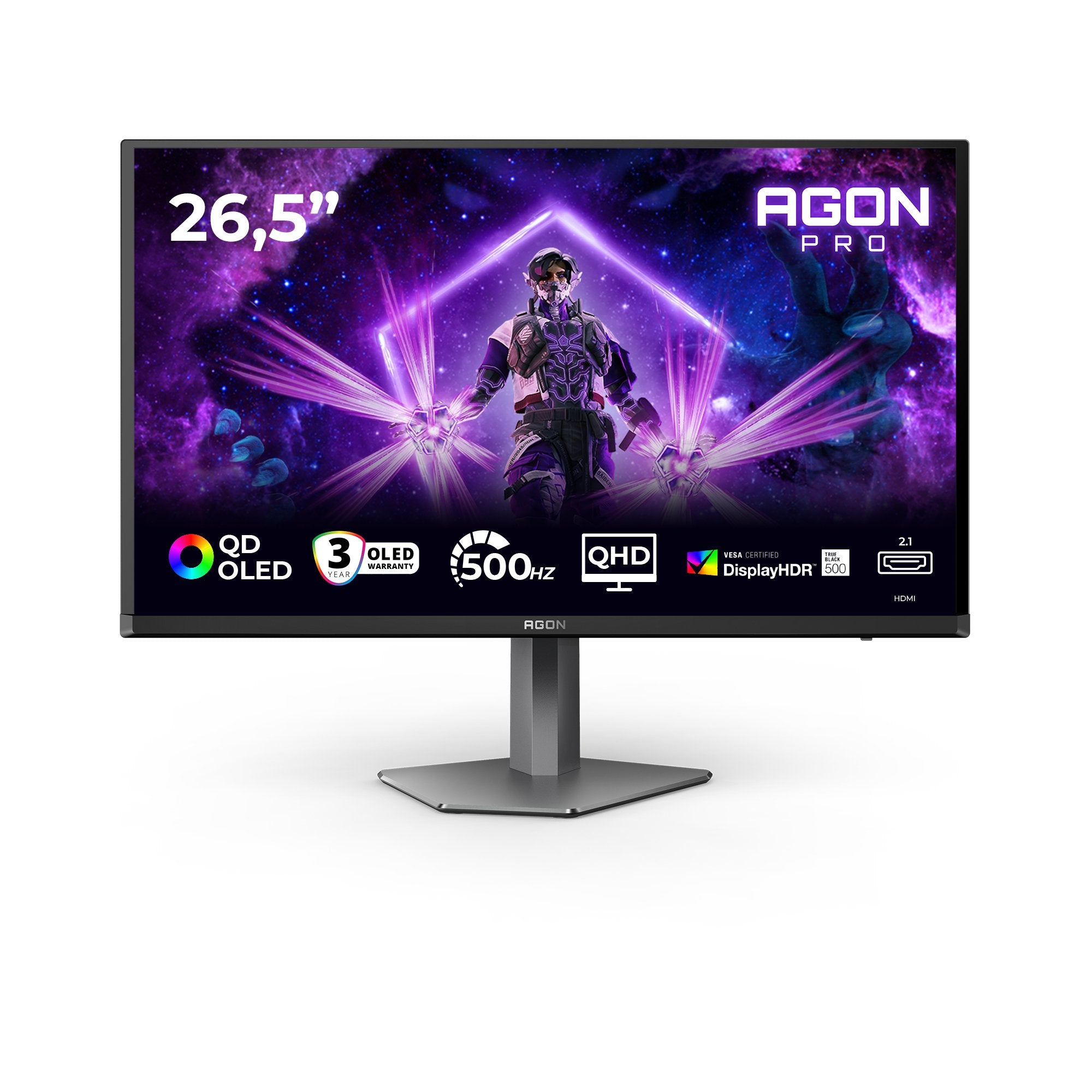 EAN 4038986183031 - AOC AGON PRO AG276QKD2 pantalla para PC 67,3 cm (26.5") 2560 x 1440 Pixeles Quad HD QD-OLED Negro, Gris imagen 1