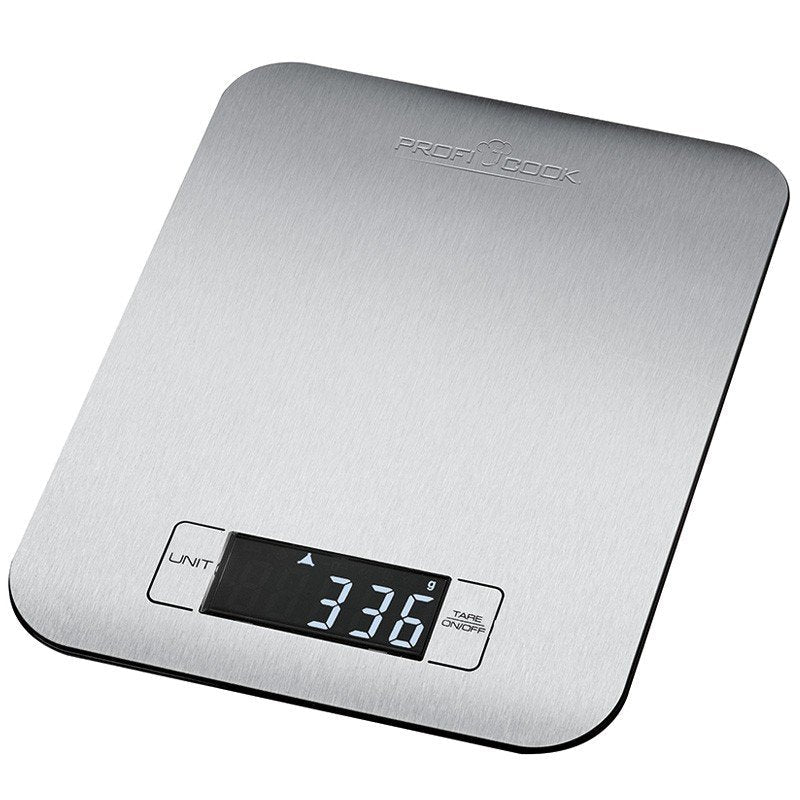 Proficook Pc-Kw 1061 Negro, Acero Inoxidable Rectángulo Báscula Electrónica De Cocina